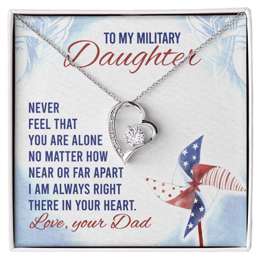 My Lovely Daughter Forever Love Necklace with On Demand Message Card