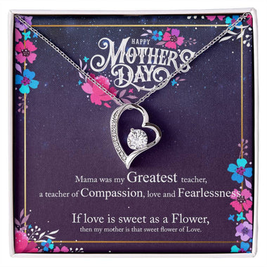 Forever Love Necklace For My Mother with On Demand Message Card
