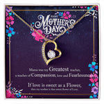 Forever Love Necklace For My Mother with On Demand Message Card